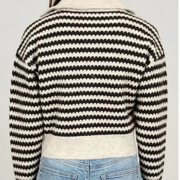 RD Style striped zip cardigan. - Picture 2 of 7